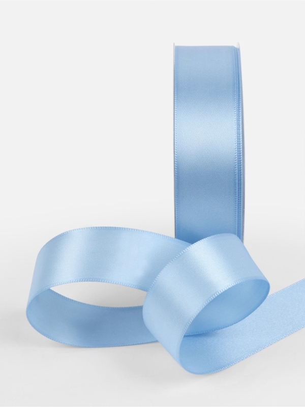 Лента атласная двухсторонняя №332 25мм*25±1м небесно-голубой TR Лента атласная двухсторонняя №332 25мм*25±1м небесно-голубой TR
