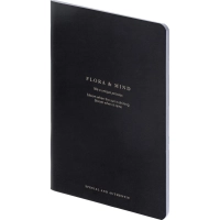 Тетрадь общая, BS, 150х210мм, 48л., клетка, скрепка. Flora, черный N4138