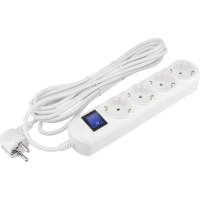 Удлинитель Power Cube 3 м, 4р с/з, с выкл.16А бел. (PC-5B-3M)