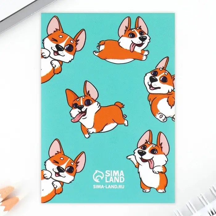 Подарочный набор блокнот, ручка и ластик «Корги от тебя в восторге» Подарочный набор блокнот, ручка и ластик «Корги от тебя в восторге»