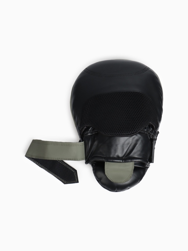 Лапы боксёрские изогнутые FIGHT EMPIRE, GEL-TECH, ПУ, чёрно-зелёные, пара