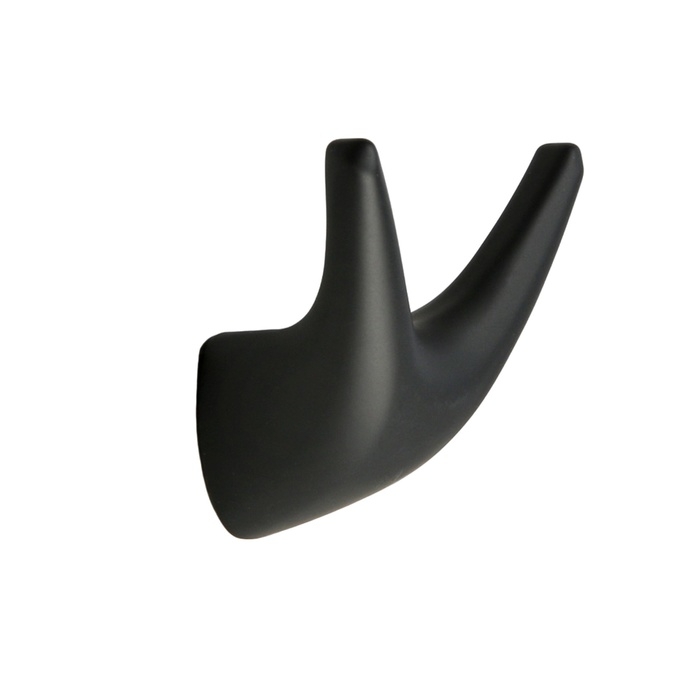 Крючок мебельный CAPPIO GOAT, двухрожковый, черный Крючок мебельный CAPPIO GOAT, двухрожковый, черный