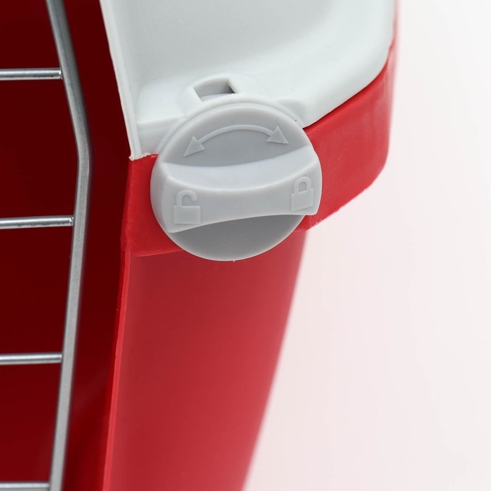 Переноска для животных пластиковая 47 х 30 х 35 см, вес до 9 кг, красная Переноска для животных пластиковая 47 х 30 х 35 см, вес до 9 кг, красная