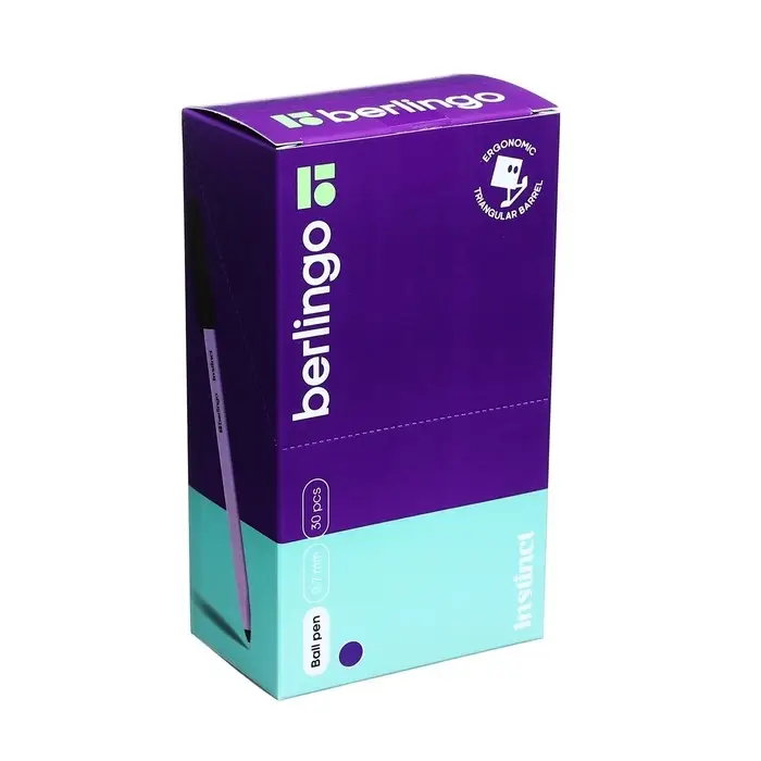 Ручка шариковая Berlingo Instinct, 0.7 мм, синяя, корпус МИКС