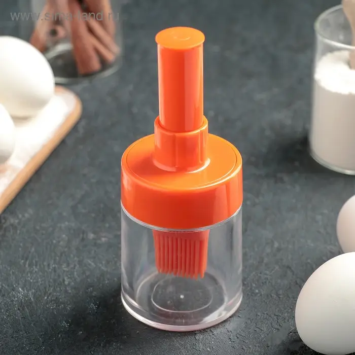 Кисть с ёмкостью, силикон, 6×15 см, МИКС Кисть с ёмкостью, силикон, 6×15 см, МИКС