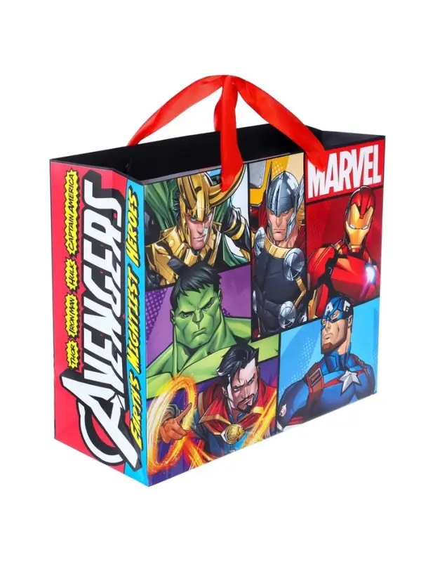 Пакет подарочный &laquo;Железный человек&raquo;, 23&times;27&times;11.5 см, упаковка, Мстители