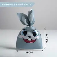 Мешок подарочный «Зайчик», 21 х 16.5 см