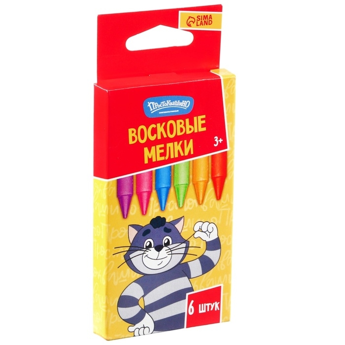 Восковые мелки Восковые мелки "Простоквашино" набор 6 цветов
