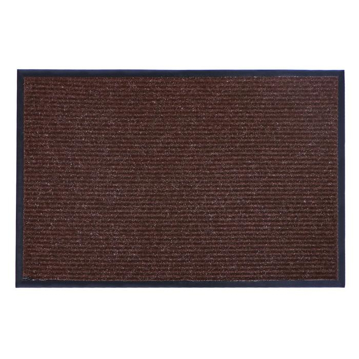 Коврик придверный влаговпитывающий, ребристый, «Стандарт», 60×90 см, цвет коричневый Коврик придверный влаговпитывающий, ребристый, «Стандарт», 60×90 см, цвет коричневый
