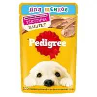 Влажный корм для щенков Pedigree. телятина, паштет, 80 г