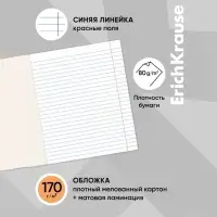 Тетрадь 24 листа в линейку, ErichKrause FineLine, обложка мелованный картон, МИКС