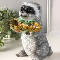 Копилка для денег с подставкой для мелочей &laquo;Енот&raquo;, полистоун, 26&times;17&times;19 см