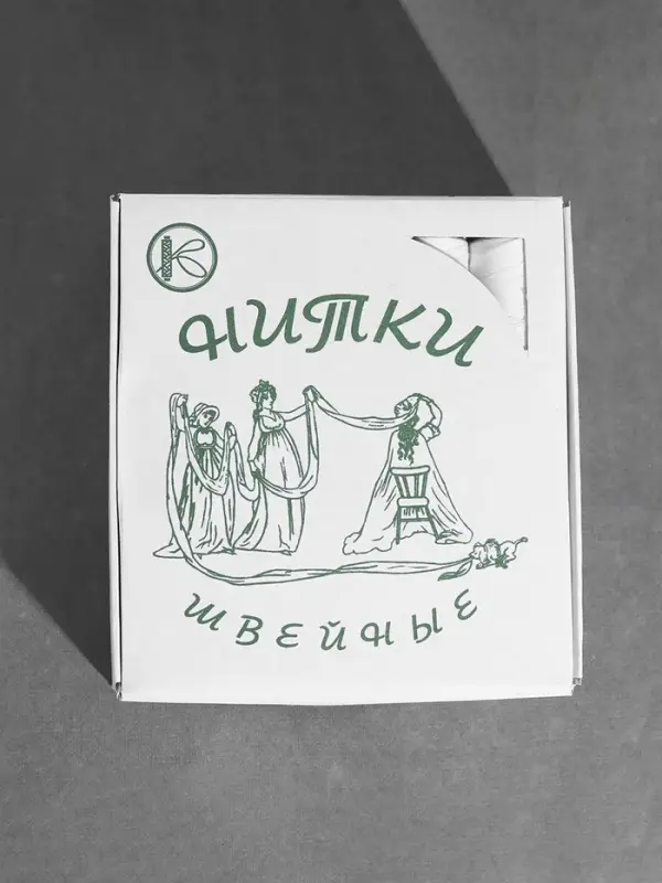 Нитки 40ЛШ, 200 м, цвет белый №0101, цена за 1 штуку