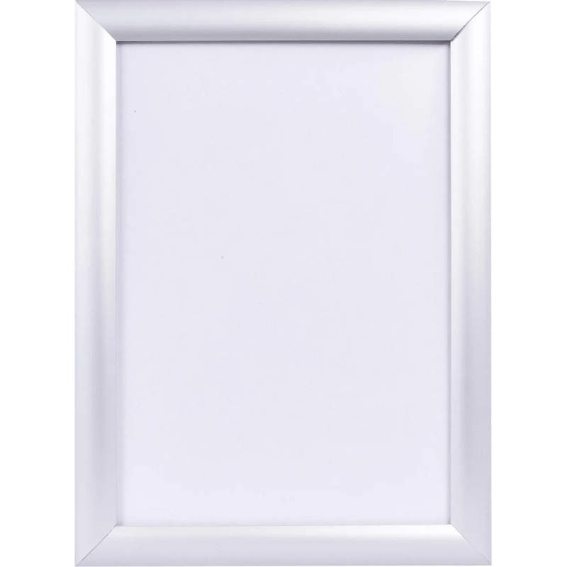 Рамка 210х297, серебро, метал., с клик профилем, ПЭТ стекло, 2011_04_72_045