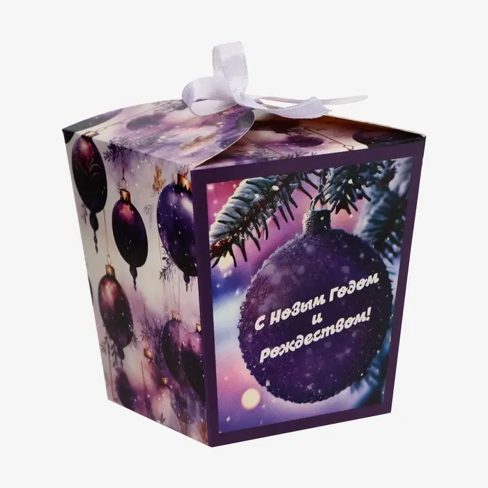 Бонбоньерка, новогодняя подарочная упаковка «С Новым Годом и Рождеством», 7.5×8×7.5 см Бонбоньерка, новогодняя подарочная упаковка «С Новым Годом и Рождеством», 7.5×8×7.5 см