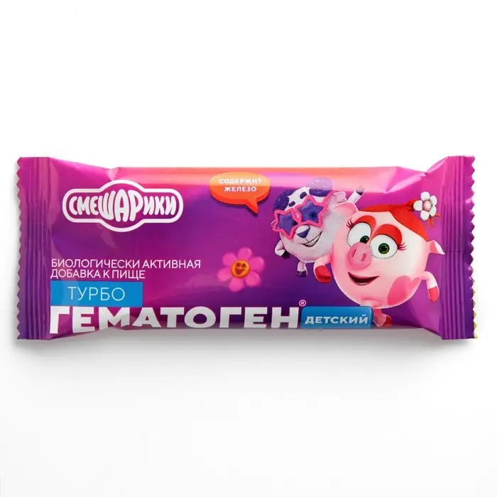 Гематоген Детский турбо, Смешарики, 35 г Гематоген Детский турбо, Смешарики, 35 г