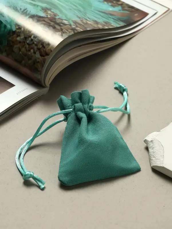 Мешочек подарочный «Хлопок», 7×9 см, тиффани