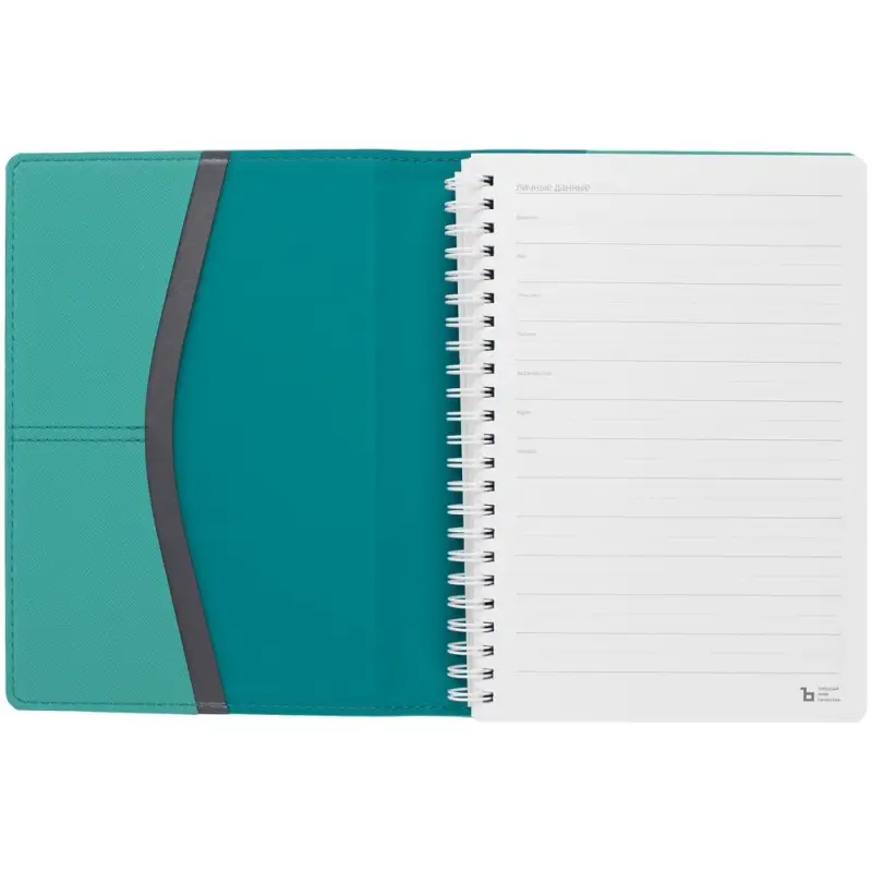 Ежедневник Spring Touch, недатированный, бирюзовый