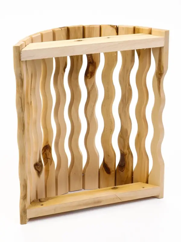 Абажур для бани и сауны &laquo;Волны&raquo;, липа, 31.3&times;27.3&times;8.6 см, настенный, угловой