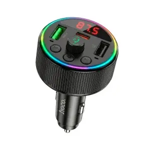 Трансмиттер E82 HOCO АЗУ PD30W + 2 USB QC3.0 Сar BT FM чёрный