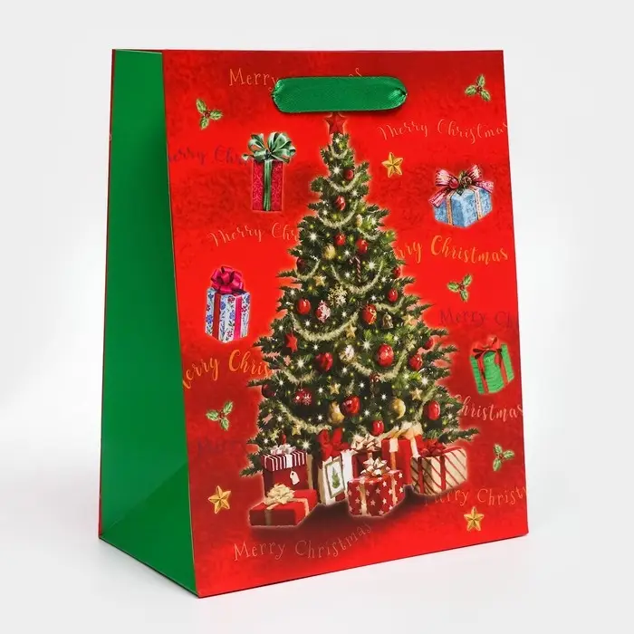 Пакет подарочный, ламинированный, «Подарки под ёлкой»,18×23×10 см Пакет подарочный, ламинированный, «Подарки под ёлкой»,18×23×10 см