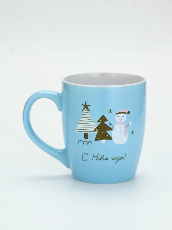 Кружка керамическая новогодняя «С новым годом!», 690 мл Кружка керамическая новогодняя «С новым годом!», 690 мл