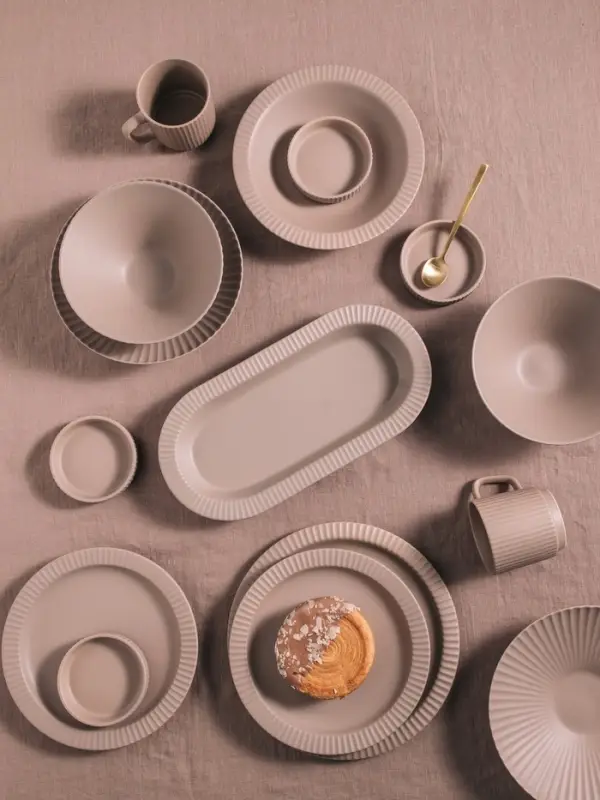 Тарелки Magistro Jarwah Lausanne, d=25 см, обеденные, набор 2 шт., фарфор, бежевые