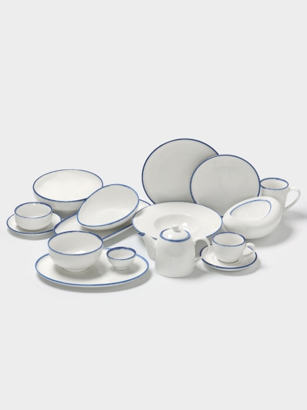 Салатник "Blue Lagoon" Magistro 19см, 19,2х14,9х7,9, цвет белый, синий