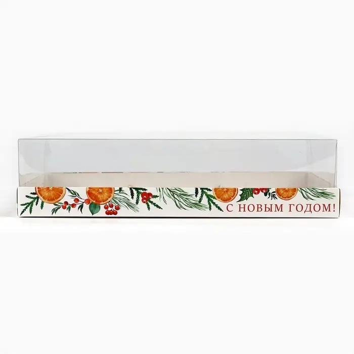 Коробка для муссовых пирожных «С Новым годом», 27 х 17.5 х 6.5 см Коробка для муссовых пирожных «С Новым годом», 27 х 17.5 х 6.5 см