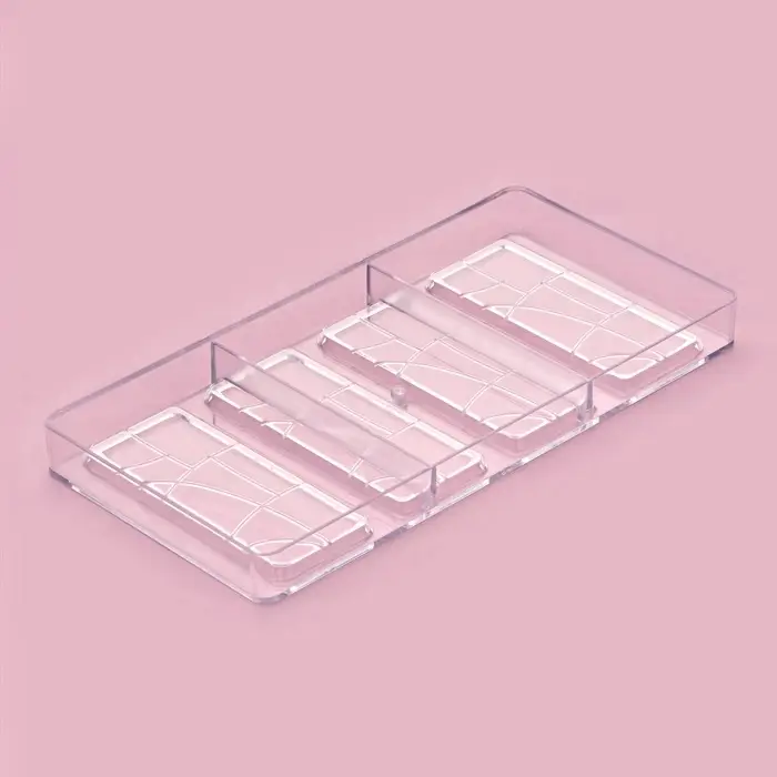 Форма для шоколада KONFINETTA &laquo;Плитка&raquo;, 28&times;14 см, 4 ячейки 11.7&times;4.8&times;0.7 см, пластик, прозрачная