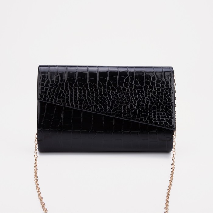 Сумка-клатч, отдел на клапане, цвет чёрный Сумка-клатч, отдел на клапане, цвет чёрный