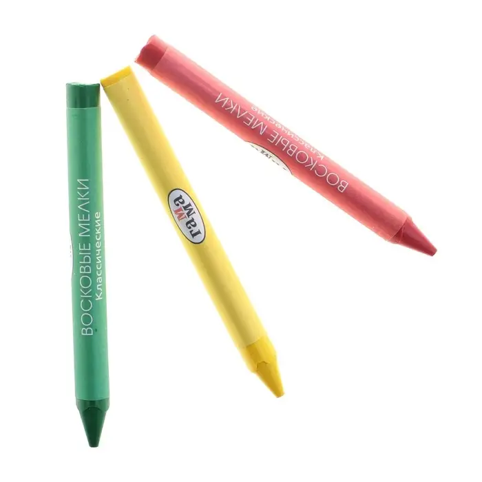 Мелки восковые 12 цветов, &laquo;Гамма&raquo;, трёхгранные