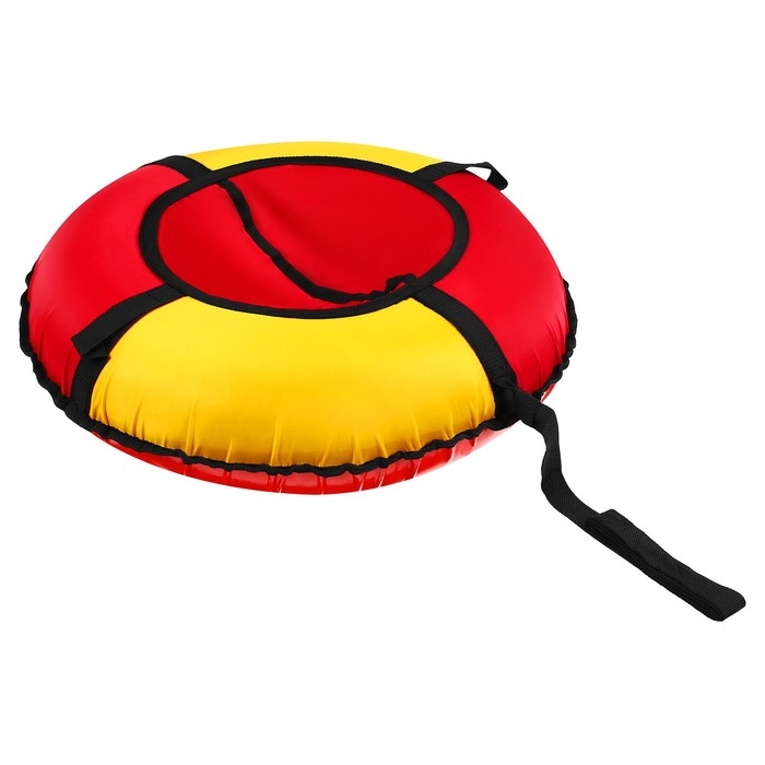 Тюбинг-ватрушка Winter Star, диаметр чехла 80 см, цвет красный/жёлтый Тюбинг-ватрушка Winter Star, диаметр чехла 80 см, цвет красный/жёлтый