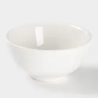 Салатник толстостенный Доляна White Label, 170 мл, d=10 см, фарфор, белый