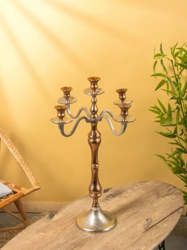 Подсвечник канделябр на 5 свечей  Подсвечник канделябр на 5 свечей " Роскошь" алюминий 46х46х71 см