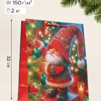 Пакет подарочный &laquo;Новогодние заботы&raquo;, 26&times;12&times;32 см