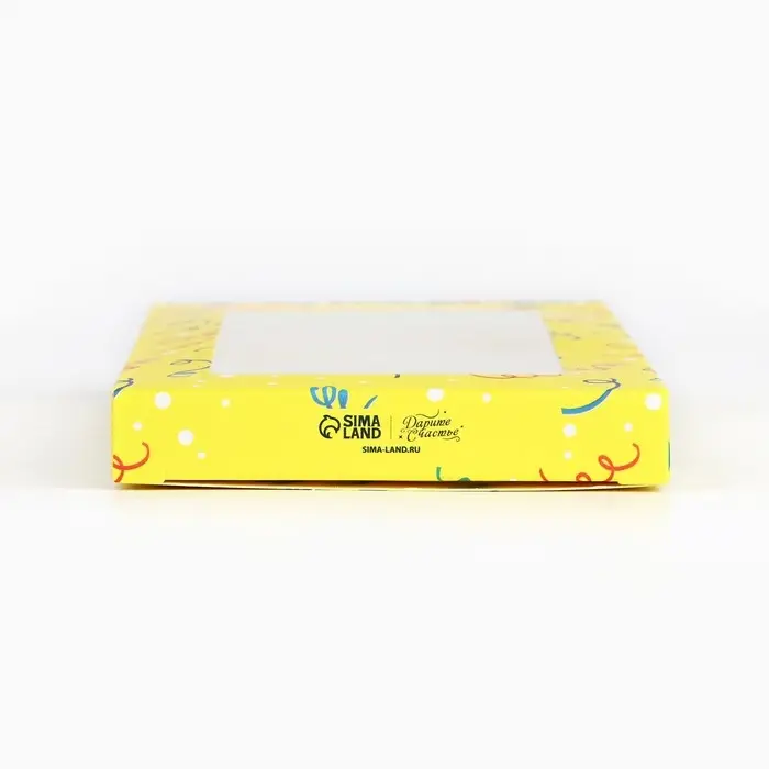 Коробка для шоколада «С днём рождения!», с окном, 17.3 х 8.8 х 1.5 см Коробка для шоколада «С днём рождения!», с окном, 17.3 х 8.8 х 1.5 см