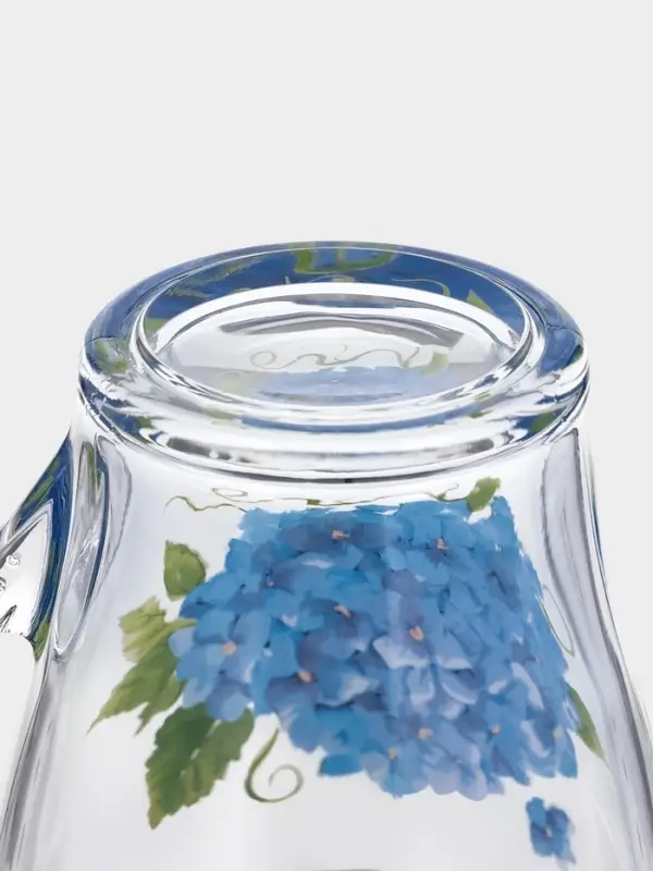 Кружка &laquo;Гортензия&raquo;, 250 мл, стекло, прозрачная