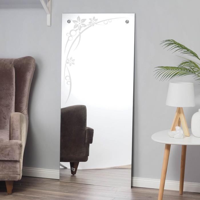 Зеркало, настенное, с пескоструйной графикой, 60×130 см Зеркало, настенное, с пескоструйной графикой, 60×130 см