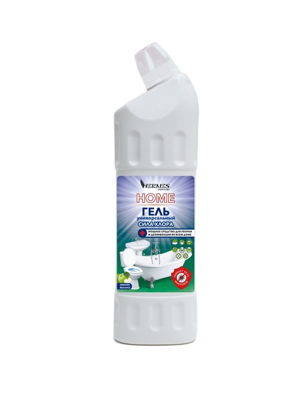 Универсальный гель «Сила хлора» Hermes Industry HOME зимнее яблоко, 750 мл Универсальный гель «Сила хлора» Hermes Industry HOME зимнее яблоко, 750 мл