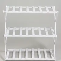 Подставка для цветов Greengo, 3 полки, 50&times;25&times;46 см, напольная, бамбук, белая