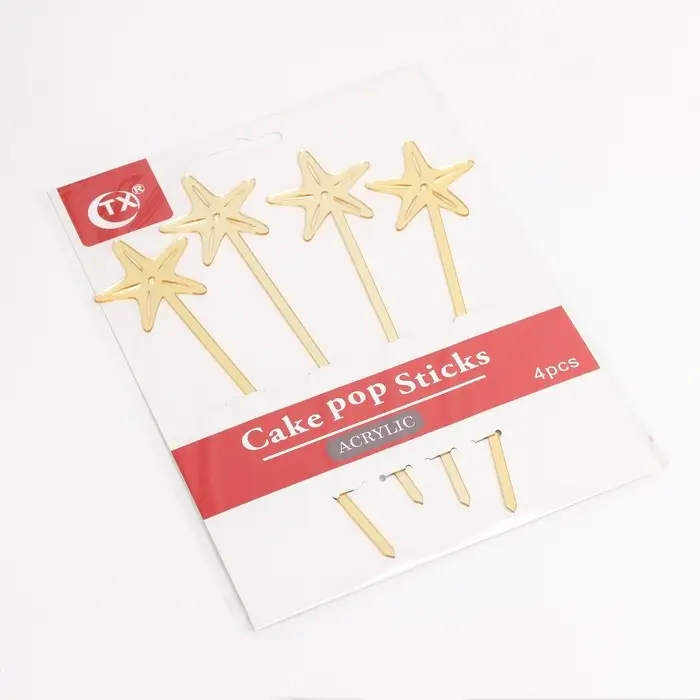 Набор топперов для торта «Сияние», 4 шт, цвет золотой Набор топперов для торта «Сияние», 4 шт, цвет золотой