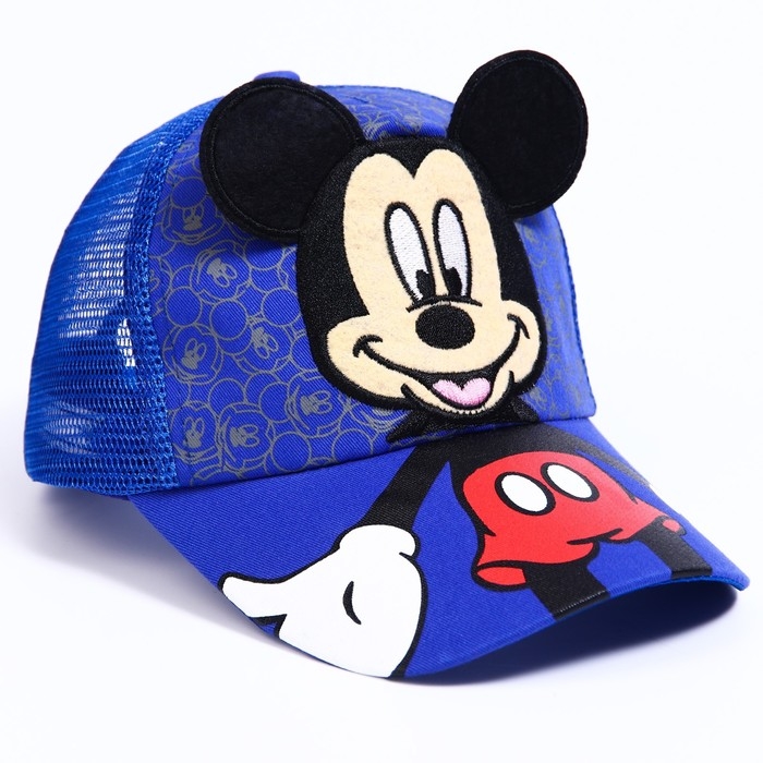 Кепка детская с ушками, с сеткой размер 52-56, Микки Маус Кепка детская с ушками, с сеткой размер 52-56, Микки Маус