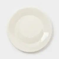 Тарелки Доляна White Label, набор 4 шт., d=22.5 см, утолщенный край, фарфор, белые