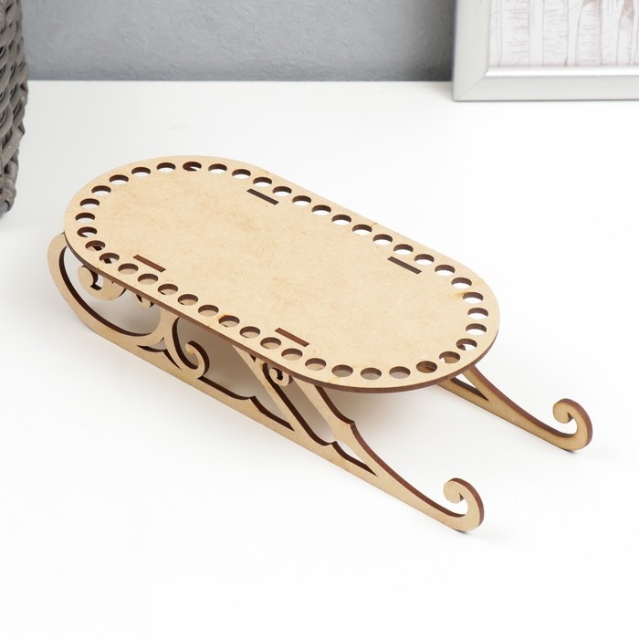 Заготовка для вязания Заготовка для вязания "Сани. Вид 4" набор 3 детали,донышко 20х10 см