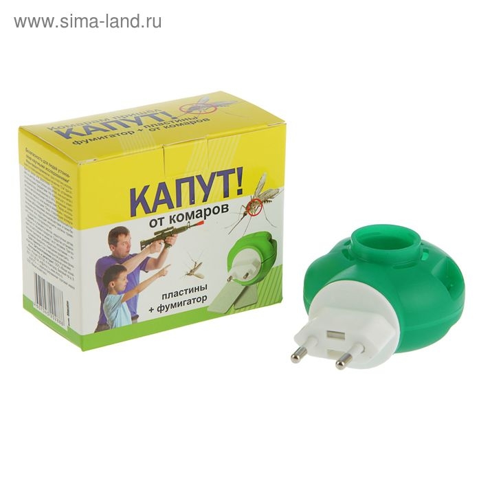 Комплект Комплект "Капут" от комаров: фумигатор + пластины, 10 шт