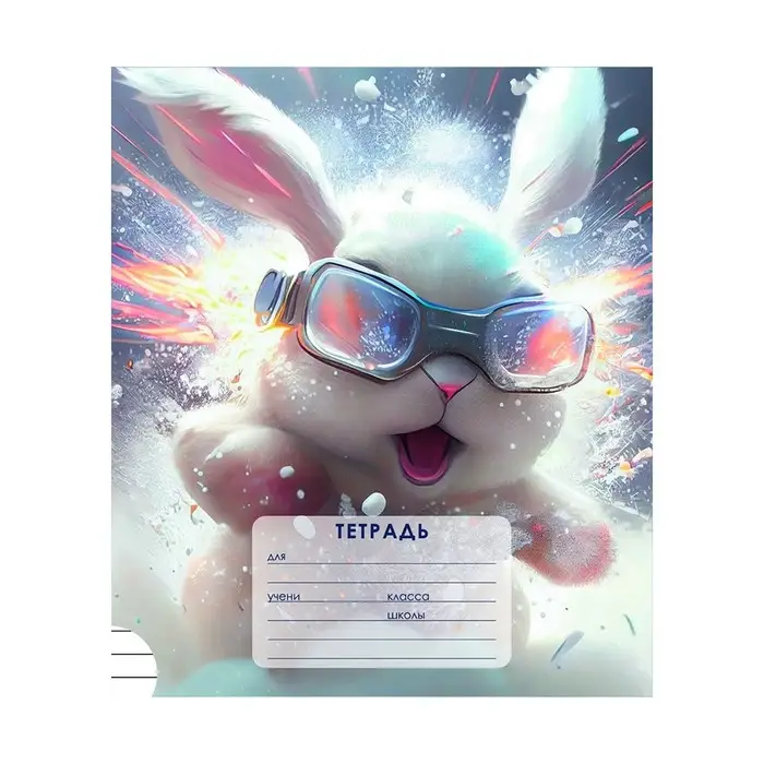 Тетрадь 12 листов в линию Calligrata &laquo;Пушистые друзья&raquo;, обложка мелованный картон, блок офсет, белизна 95%, МИКС