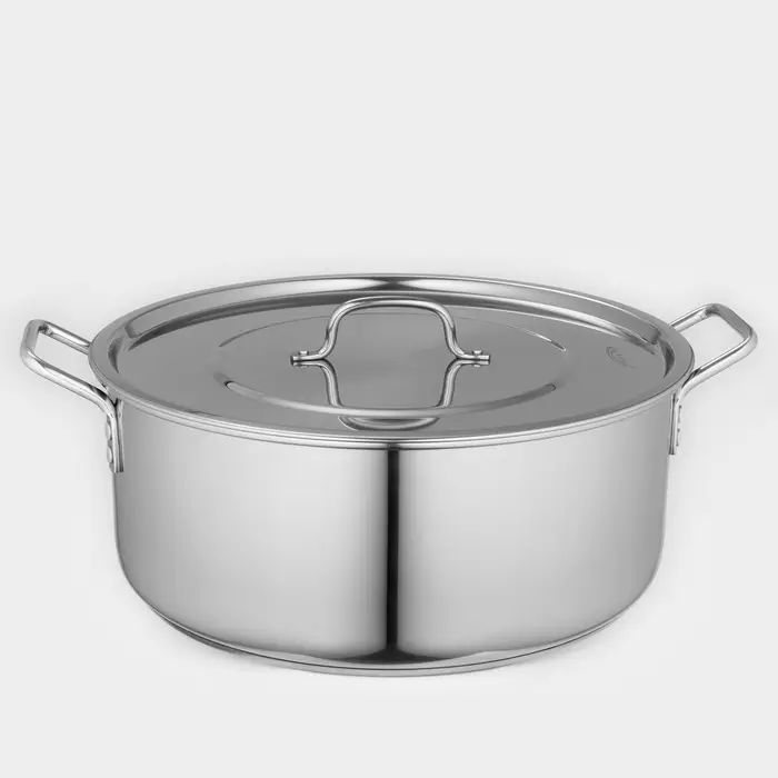 Кастрюля Катунь &laquo;Общепит&raquo;, 16 л, d=40 см, с крышкой, капсульное дно, индукция, нержавеющая сталь, хромированная