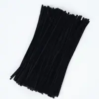 Синельная проволока, набор 100 шт, черная, 30 см