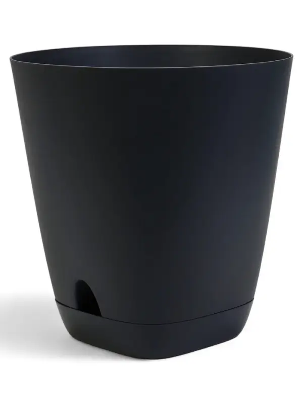 Кашпо с прикорневым поливом 15 л D-29,5см, H-31см графит Кашпо с прикорневым поливом 15 л D-29,5см, H-31см графит "Гранд"
